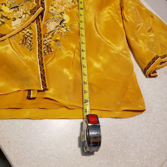 Sundance Catalog Yellow Embroidered Bird “Golden Hopes Top” Size PM $158 - Picture 11 of 11